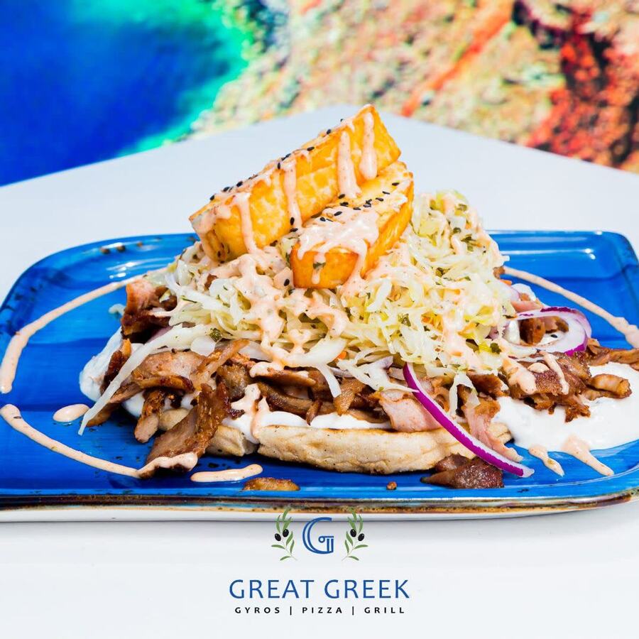 Gyros pita con halloumi